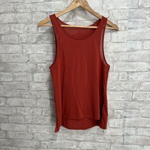 ALO Yoga Red Rust Muscle Tank Top
